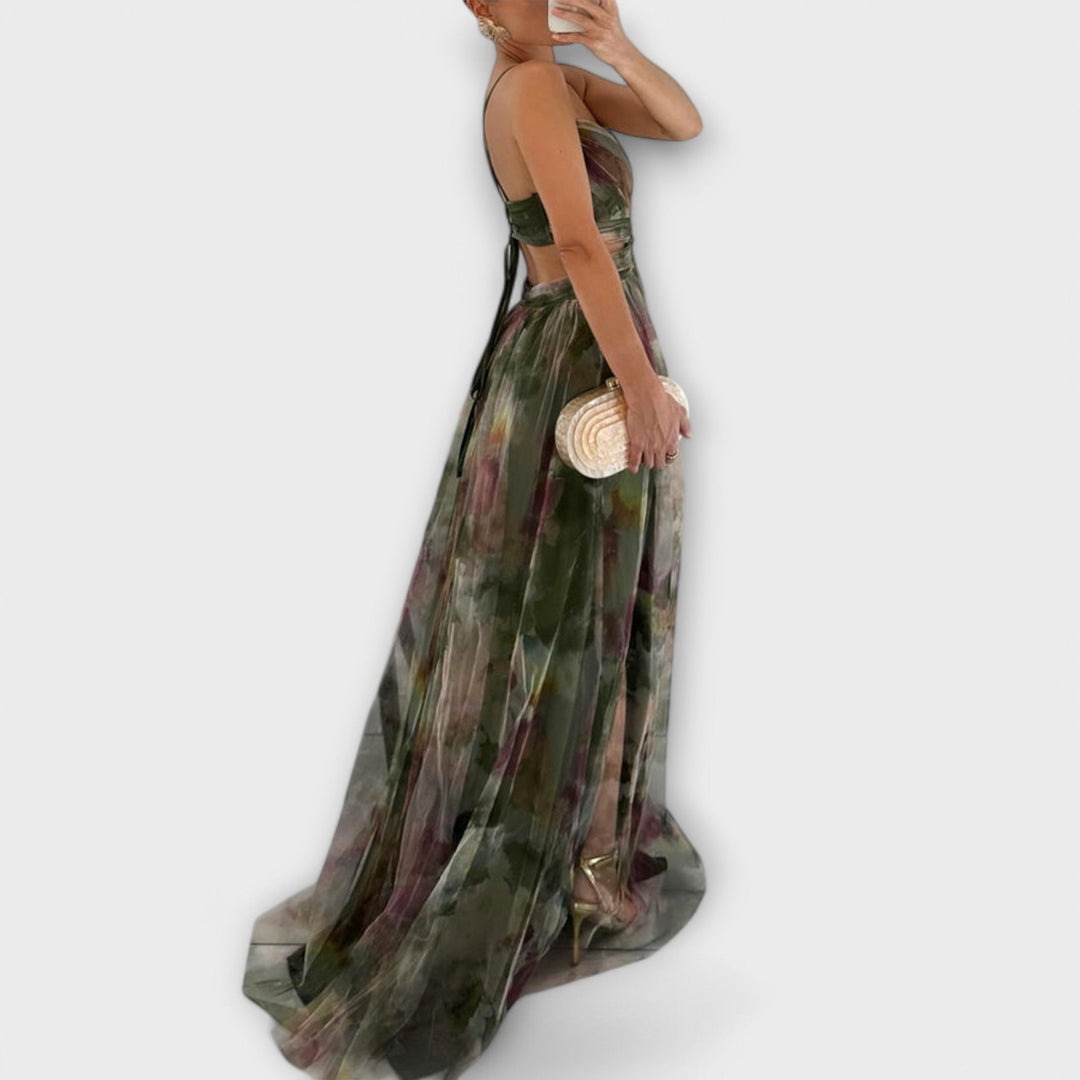 Annai Mesh Maxikleid - Elegantní a zvýrazňující postavu