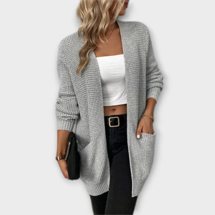 Casual pletený cardigan s kapsami