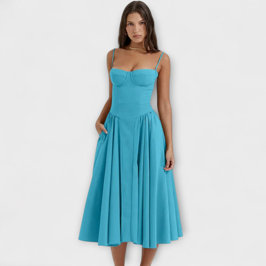 Rosalie - Elegantní Bezramenné Korzetové Šaty