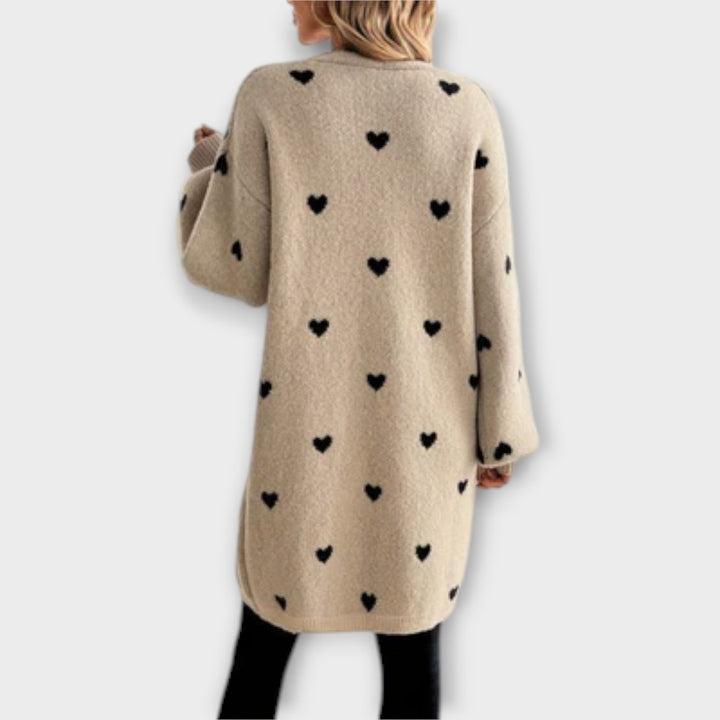 Cardigan s Vzorcem Srdce