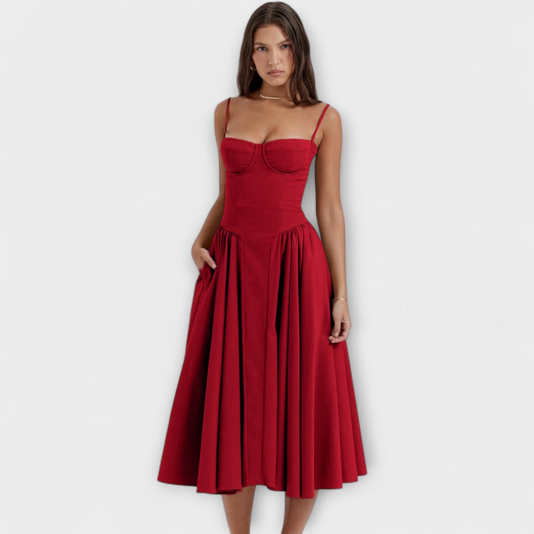 Rosalie - Elegantní Bezramenné Korzetové Šaty