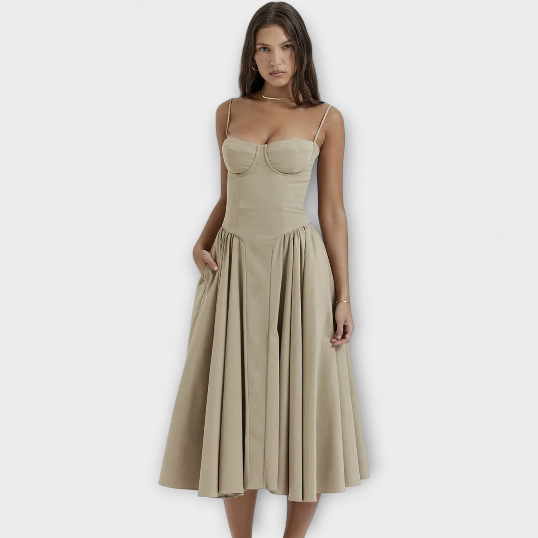 Rosalie - Elegantní Bezramenné Korzetové Šaty