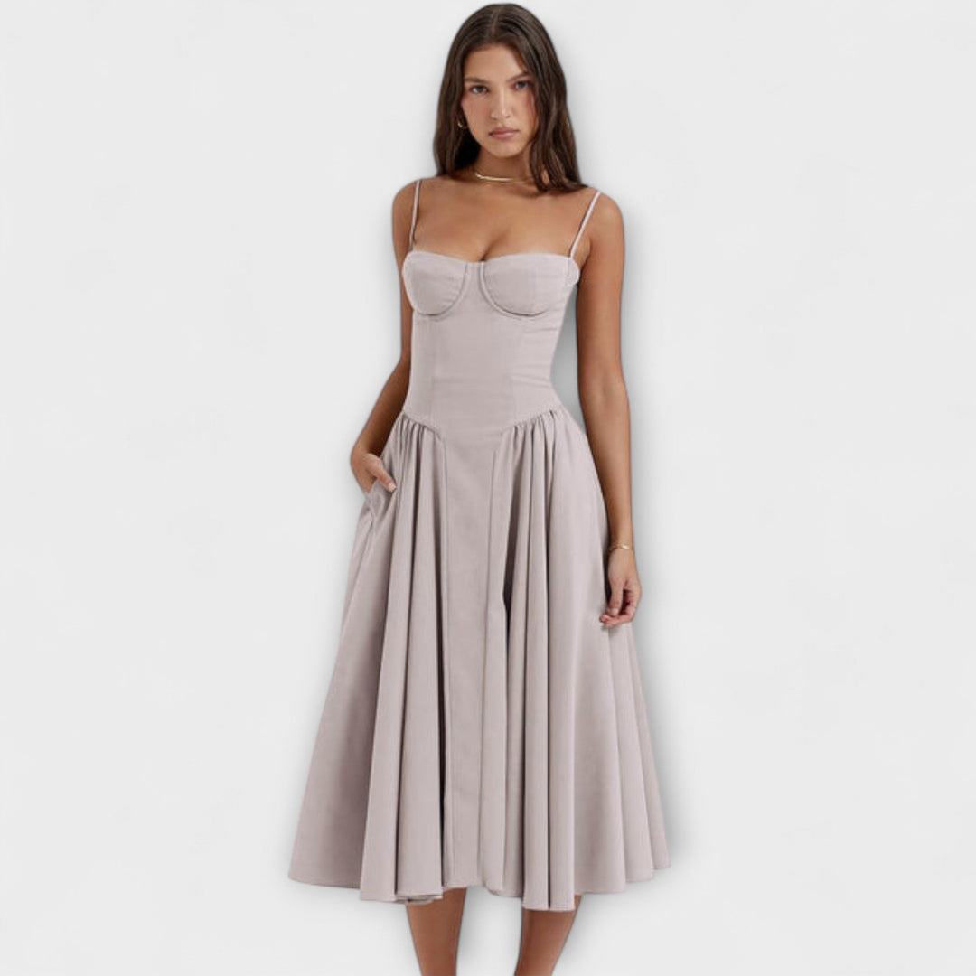 Rosalie - Elegantní Bezramenné Korzetové Šaty