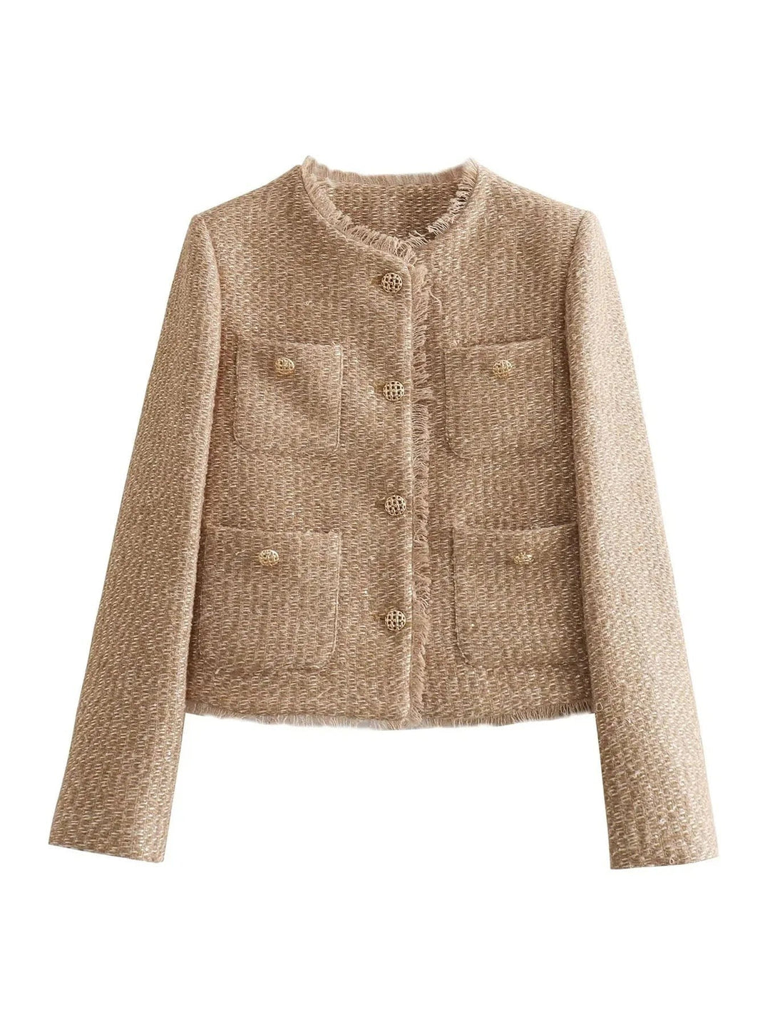 Clarette – Elegantní vlněné sako s knoflíky ve stylu Chanel