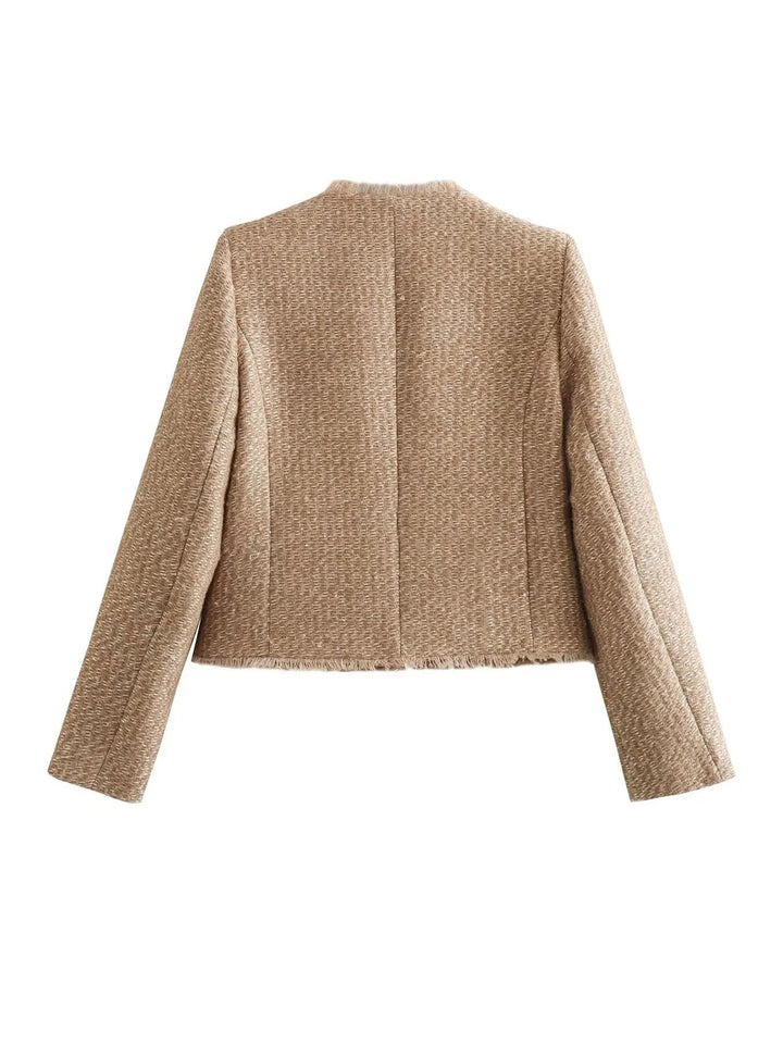 Clarette – Elegantní vlněné sako s knoflíky ve stylu Chanel