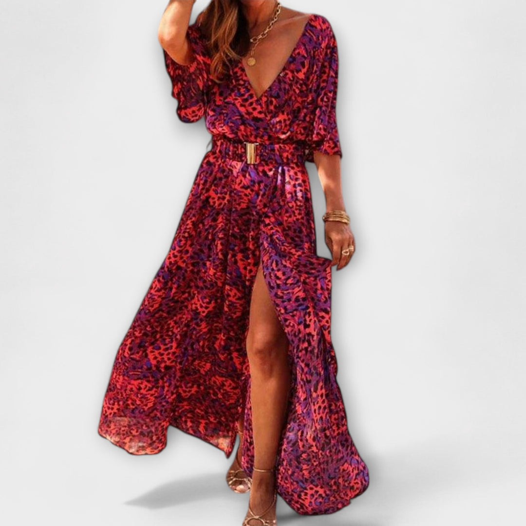 Sabrina - Dlouhá Boho-styl letní šaty