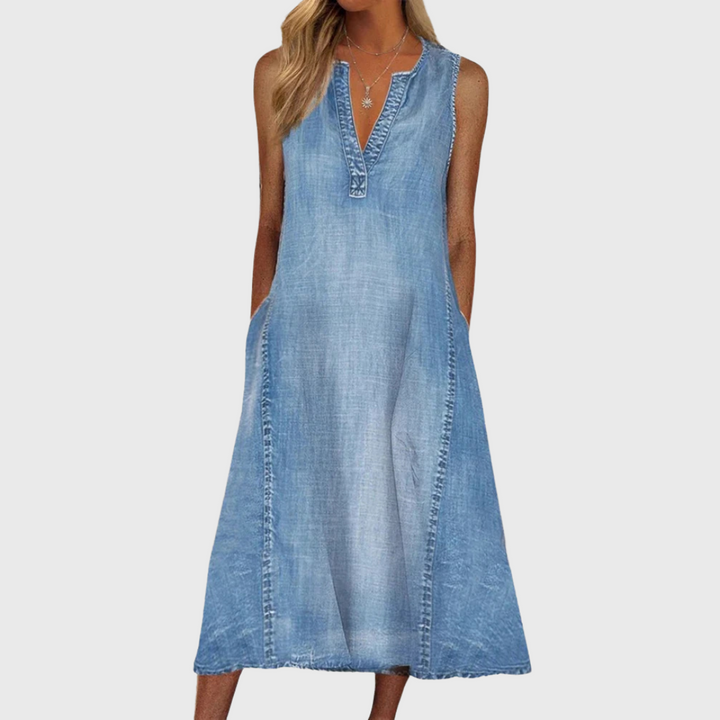 Lenora | Denim pohodlná šaty