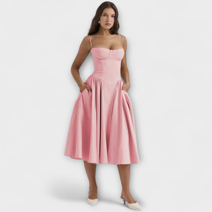 Rosalie - Elegantní Bezramenné Korzetové Šaty