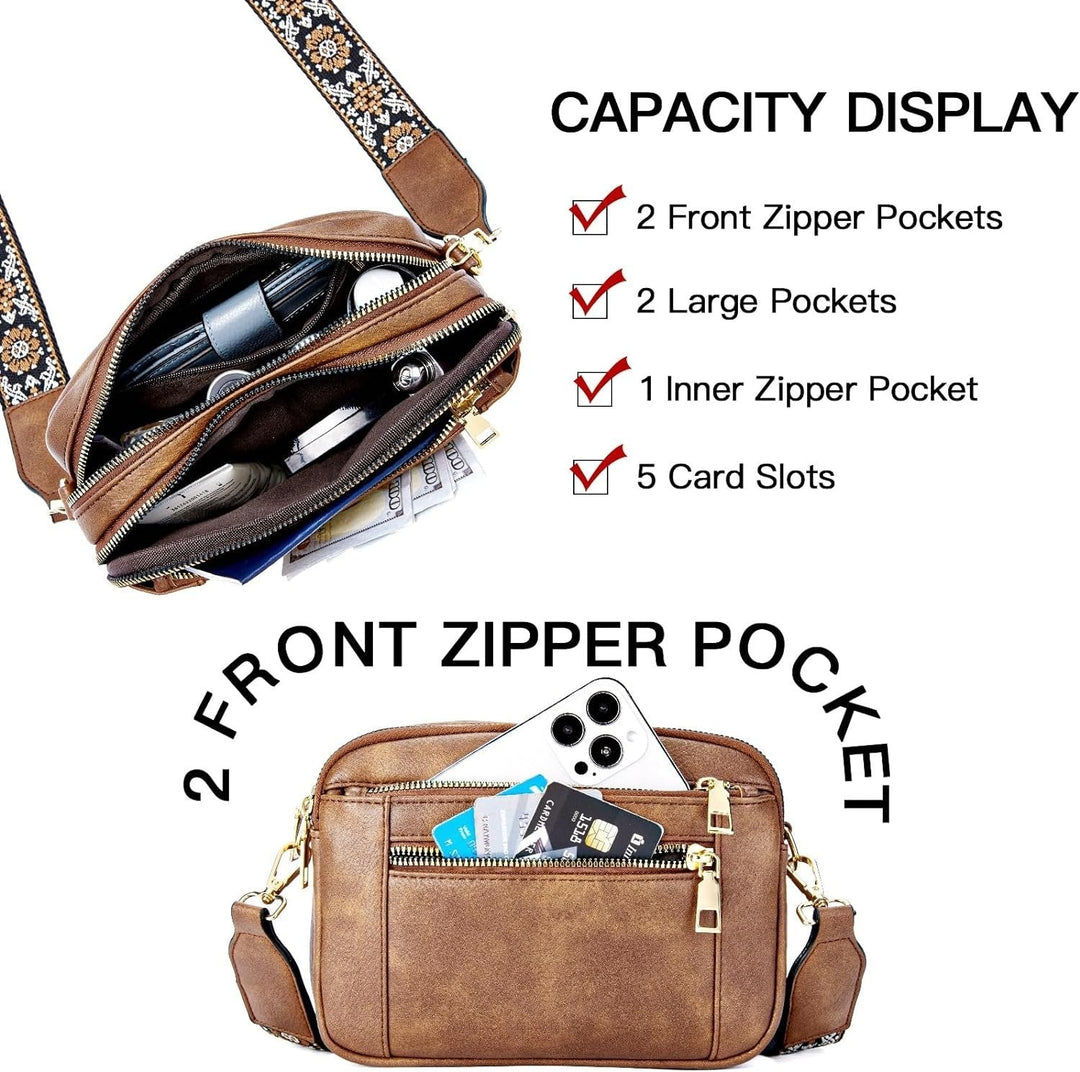 Ella | Větší kožená crossbody kabelka