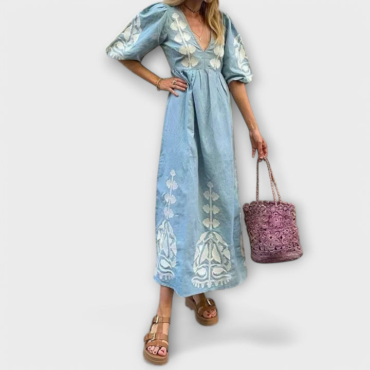 Tištěné šaty pro bez námahy elegantní vzhled