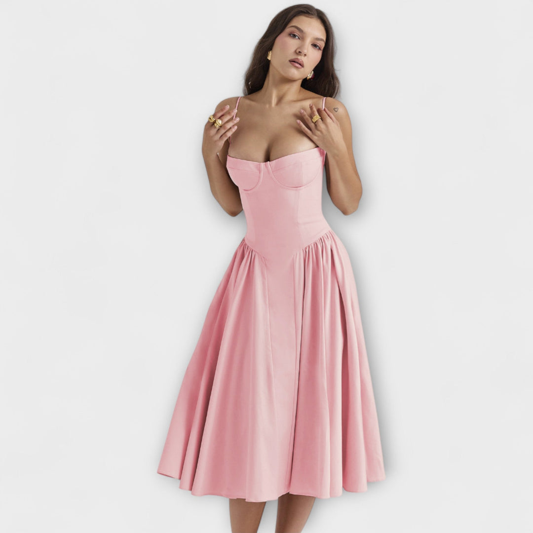 Rosalie - Elegantní Bezramenné Korzetové Šaty