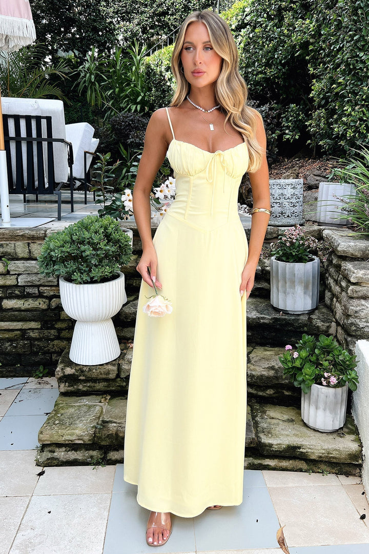 Cambria - Elegantní Maxi Wrap Šaty s Tenkými Ramínky